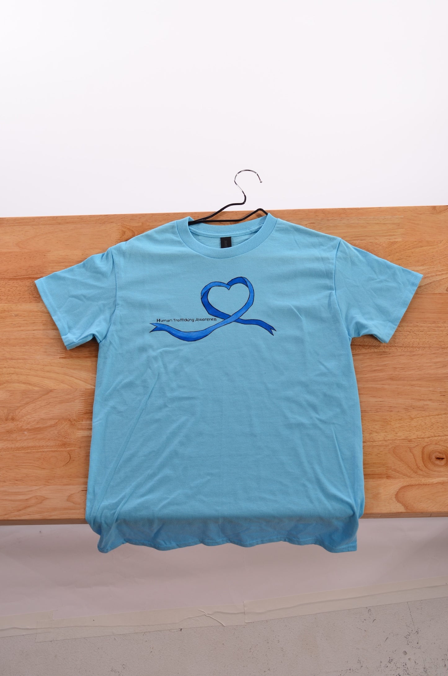 Short Sleeve Blue Heart T-Shirt